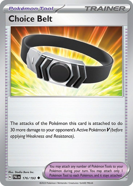CHOICE BELT 176/193 Uncommon Paldea Evolved Pokemon Near Mint
