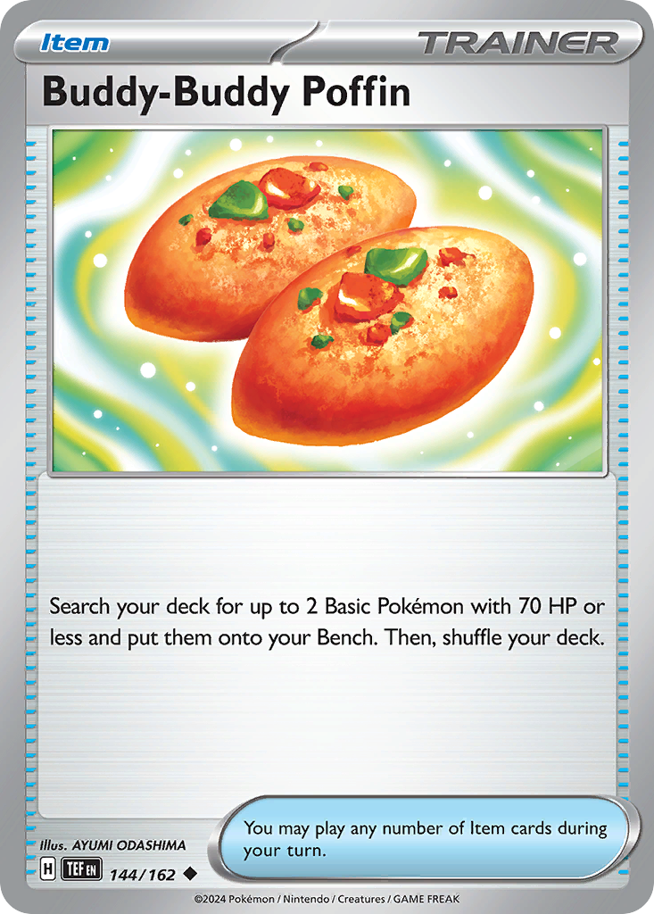 BUDDY-BUDDY POFFIN 144/162 Uncommon Temporal Forces Pokemon Near Mint