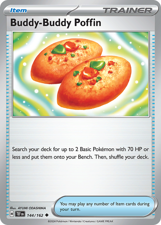 BUDDY-BUDDY POFFIN 144/162 Uncommon Temporal Forces Pokemon Near Mint