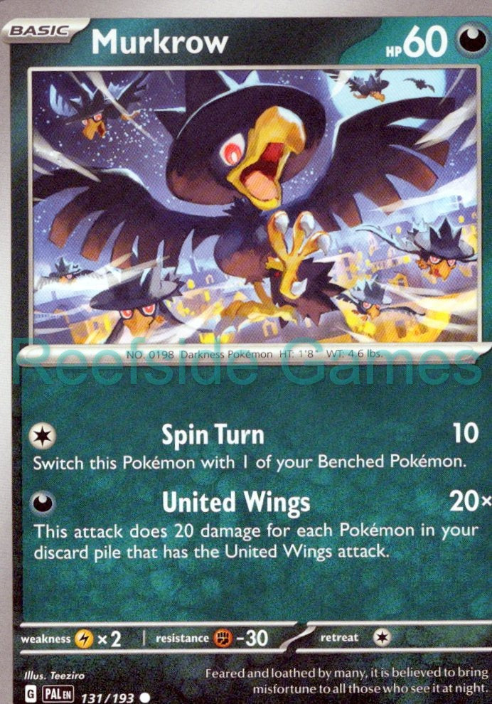 MURKROW 131/193 Common Paldea Evolved Pokemon Near Mint