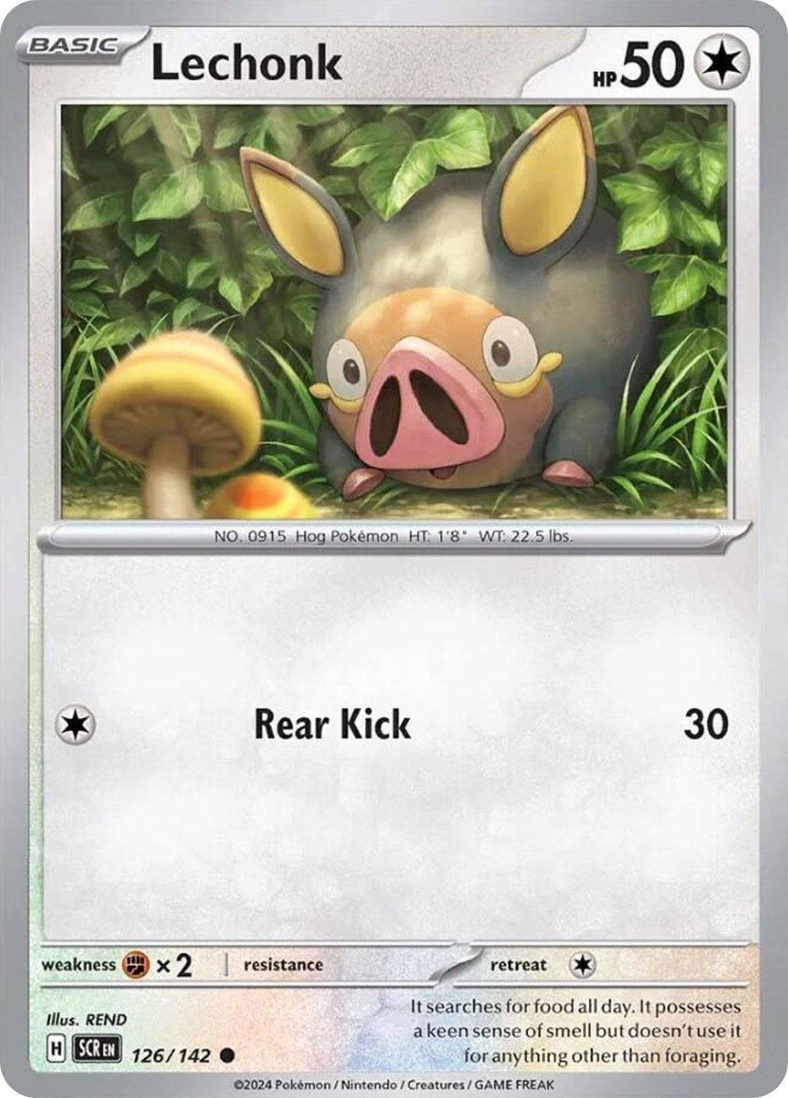 LECHONK 126/142 Common Stellar Crown Pokemon Near Mint