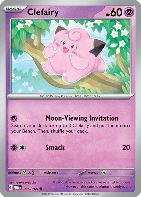 CLEFAIRY 035/165 Common 151 Pokemon Near Mint
