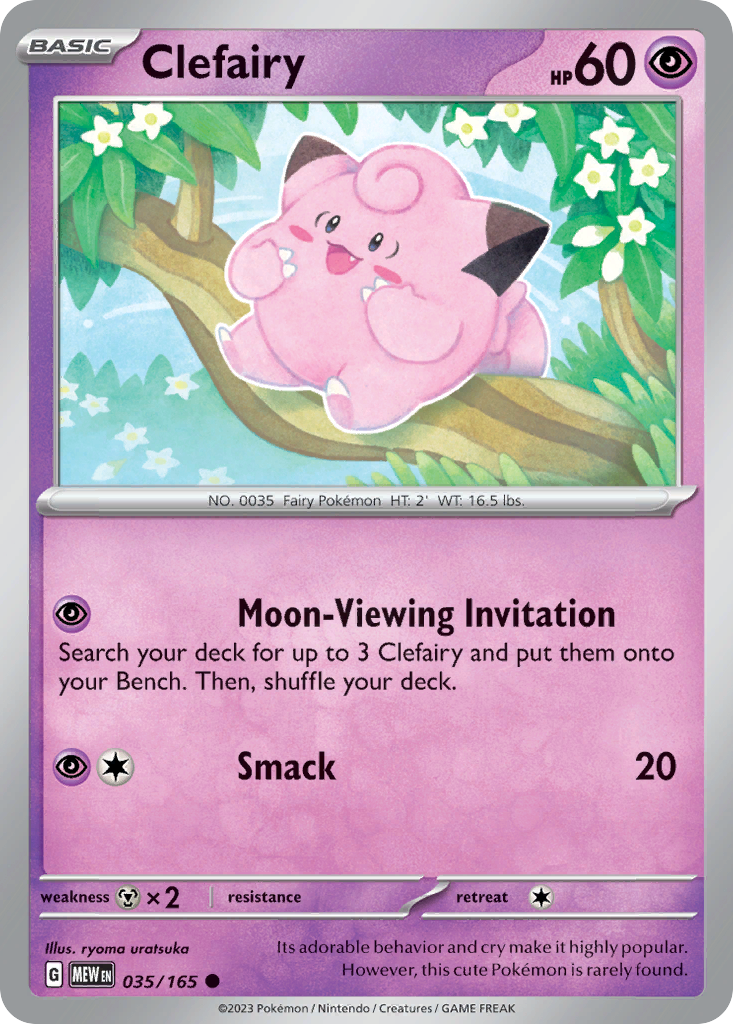 CLEFAIRY 035/165 Common 151 Pokemon Near Mint
