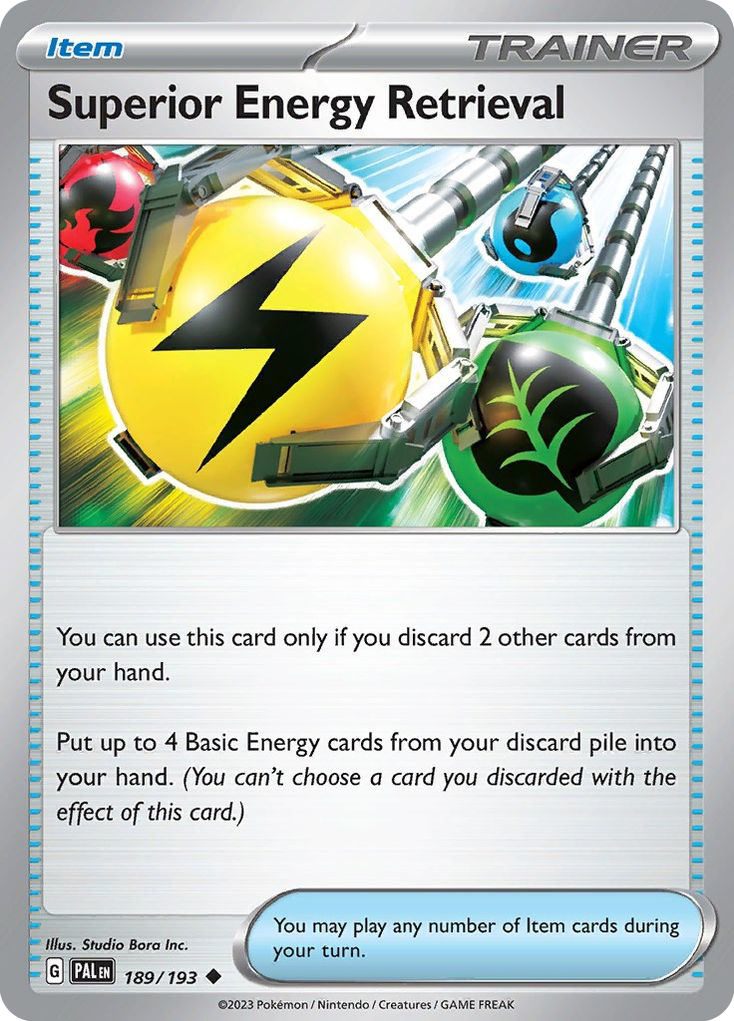SUPERIOR ENERGY RETRIEVAL 189/193 Uncommon Paldea Evolved Pokemon Near Mint