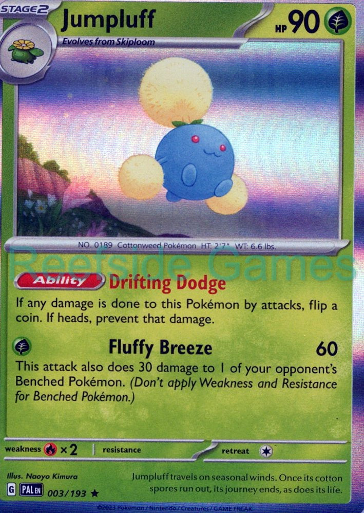 JUMPLUFF 003/193 Rare Paldea Evolved Pokemon Near Mint