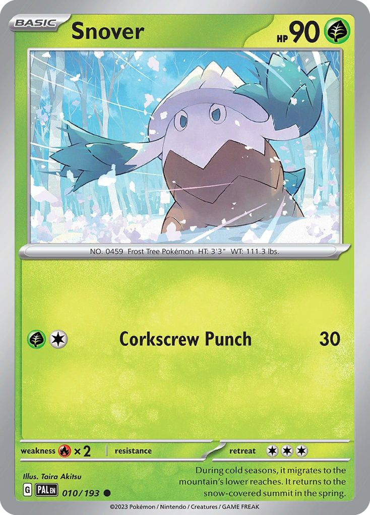 SNOVER 010/193 Common Paldea Evolved Pokemon Near Mint