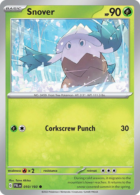 SNOVER 010/193 Common Paldea Evolved Pokemon Near Mint