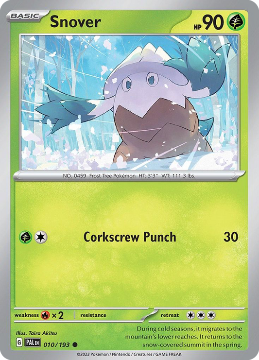 SNOVER 010/193 Common Paldea Evolved Pokemon Near Mint