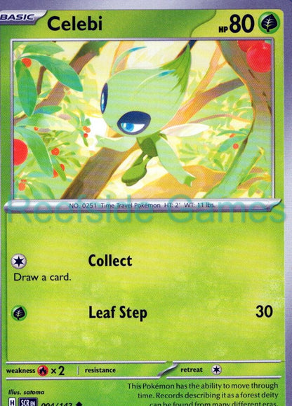 CELEBI 4/142 Uncommon Stellar Crown Pokemon Near Mint
