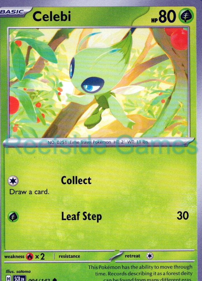 CELEBI 4/142 Uncommon Stellar Crown Pokemon Near Mint