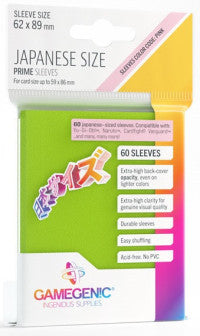 Gamegenic Prime Japanese Sized Sleeves - Lime