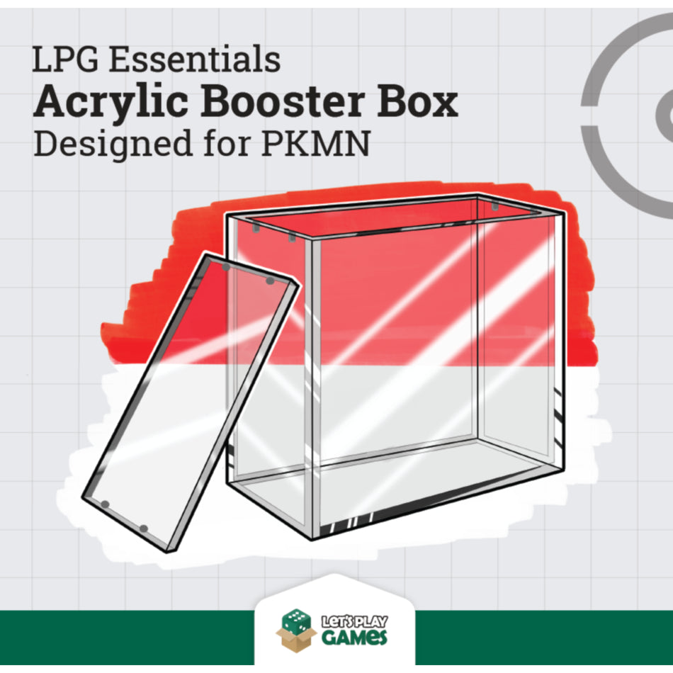 LPG Essentials Acrylic Booster Box Protector - Pokemon Booster Box Size