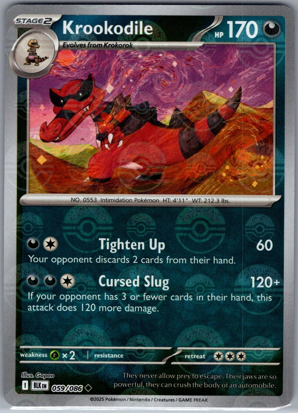 Krookodile (Poke Ball Pattern) 59 - SV Black Bolt Holofoil