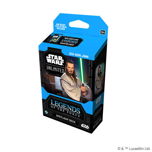 Star Wars Unlimited - Legends of the Force Spotlight Deck Display - Qui-gon Jinn